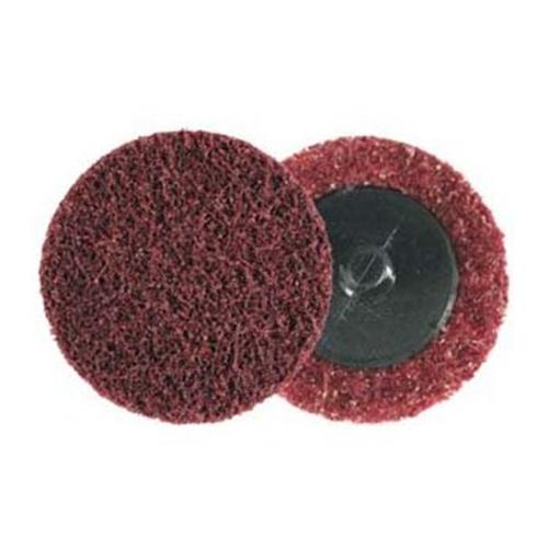 3M 7000000751 SC SE Durable Non-Woven Surface Conditioning Disc, 2 in Dia Disc, Medium Grade, Aluminum Oxide Abrasive, Type TR Attachment - Non-Woven Abrasive Quick-Change Discs